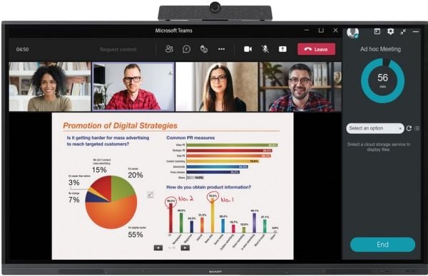 Sharp PN-L652B, 165,1 cm (65"), 3840 x 2160 pikseliä, LCD, Full-Array, 16:9, 350 cd/m²