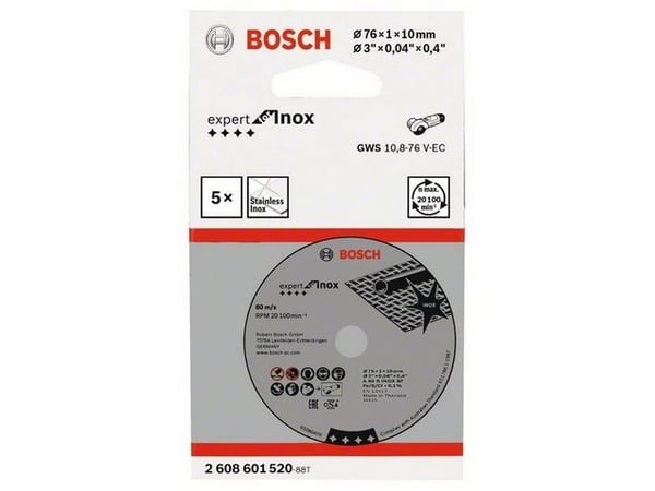 Bosch LEIKKUUSAKSET EXP INOX 76X1X10MM 5 KPL 5 KPL