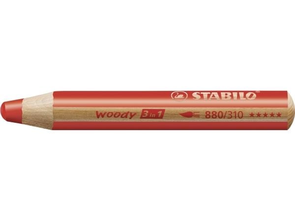 STABILO woody 3 in 1 ARTY, Multifärg, 6 styck