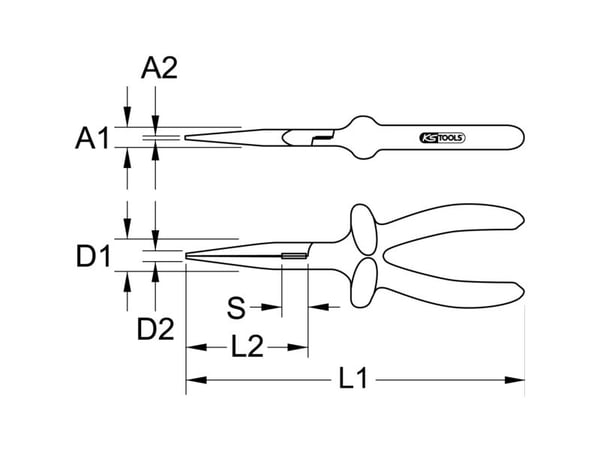 KS Tools 117.1717, Terästä, 1000 V, 160 mm