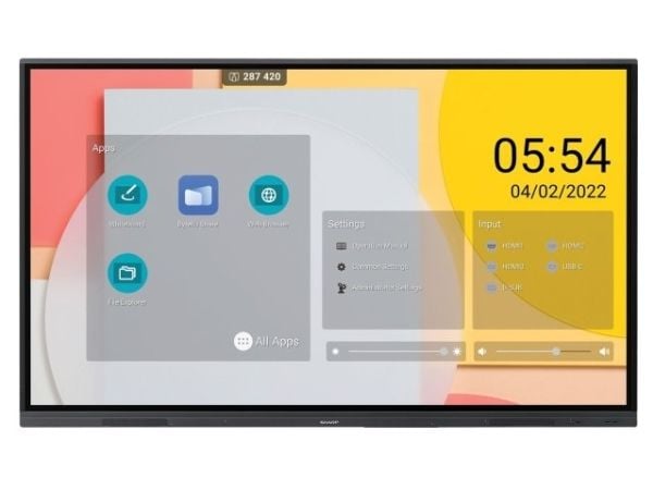 Sharp PN-L752B, 190,5 cm (75"), 350 cd/m², 3840 x 2160 pixlar, 4K Ultra HD, IPS, Direct-LED