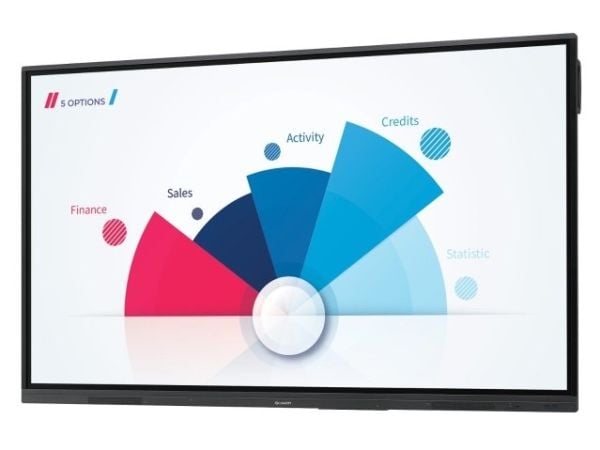 Sharp PNL752B, interaktivt flatskjerm, 190,5 cm (75"), LCD, 3840 x 2160 piksler, Wi-Fi, 16/7
