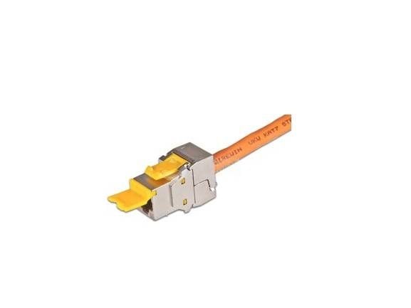 Wirewin WKS JACK KAT6A STP EA 48 ledningskontakt grå - gul (WKS JACK KAT6A STP EA 48)