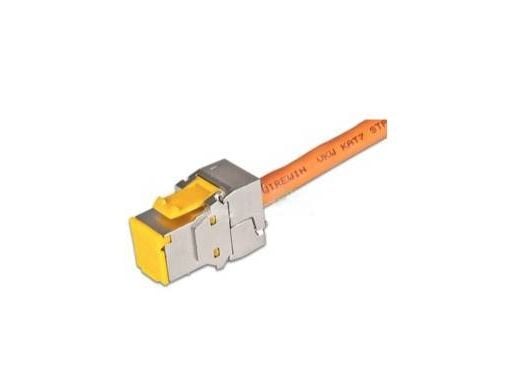 Wirewin WKS JACK KAT6A STP EA 48 ledningskontakt grå - gul (WKS JACK KAT6A STP EA 48)