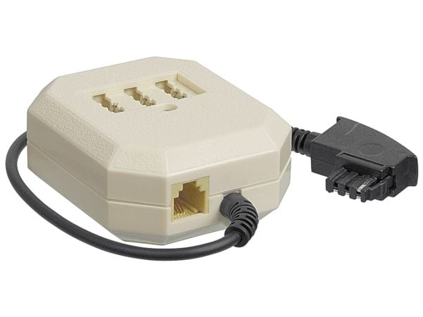 Goobay 50281, 0,2 m, TAE (F), TAE (N) + RJ-11, Beige, Sort, Hunkjønn, Hankjønn