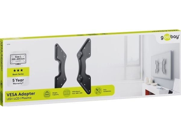 Goobay 60134, 81,3 cm (32"), 139,7 cm (55"), 300 x 300 mm, 400 x 400 mm, Stål, Svart