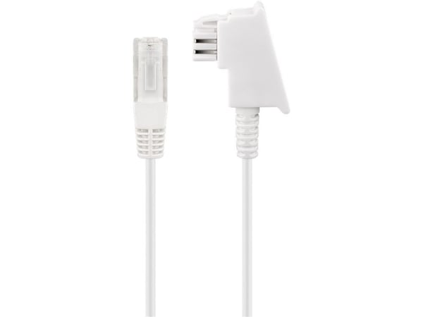 Goobay 60678, 40 m, TAE (F), RJ-45, Hankjønn, Hankjønn, Hvit