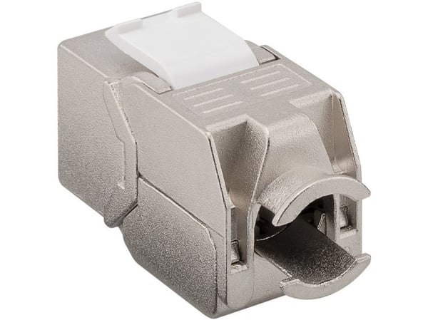 Goobay 61129, flat, metallisk, RJ-45, IDC, hunnkontakt, gull