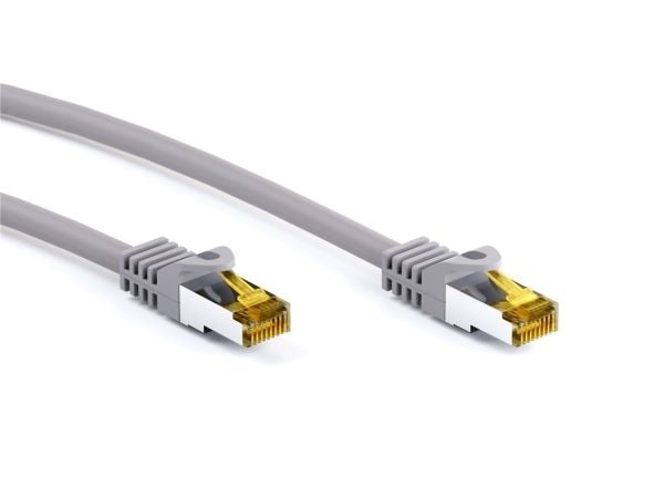 goobay - Koblingskabel - RJ-45 (hann) til RJ-45 (hann) - 50 cm - SFTP, PiMF - CAT 7 - formstøpt - grå