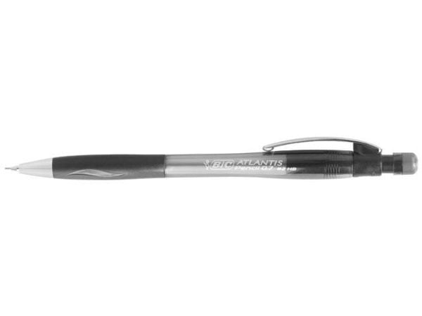 BIC ATLANTIS - Stiftpenna - grafit - HB - 0.7 mm - indragbar - med radergummi (paket om 12)