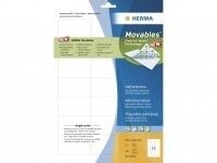 HERMA Special - Paperi - matta - uudelleenasennettava itseliimautuva - valkoinen - 63,5 x 38,1 mm 525 tarraa (25 arkkia x 21) osoitetarraa)