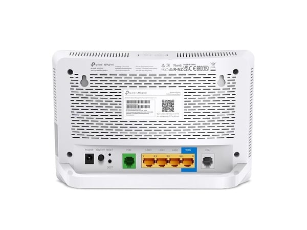 TP-Link Wi-Fi 6 Internet Box 4, Wi-Fi 6 (802.11ax), Kaksitaajuus (2,4 GHz/5 GHz), Ethernet LAN, ADSL, Valkoinen, Pöytäreititin