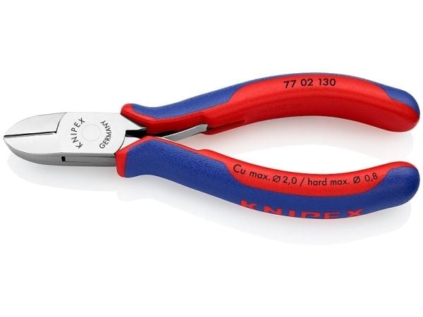 Knipex KP-7702130, Handdriven kabelavbitare, Blå, Röd, Plast, Stål, Blå, Röd, Rostfritt stål, 60 HRC, 1,8 cm Knipex KP-7702130, Handdriven kabelavbitare, Blå, Röd, Plast, Stål, Blå, Röd, Rostfritt stål, 60 HRC, 1,8 cm