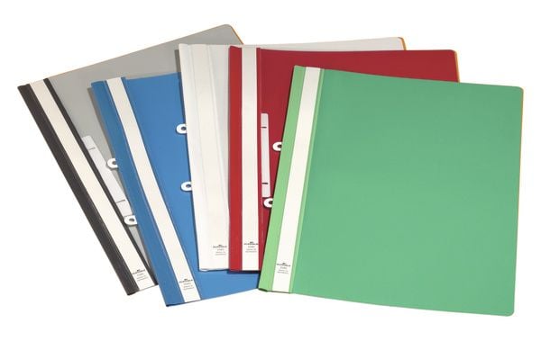 Durable 2580-02, Transparent, Vit, PVC, A4