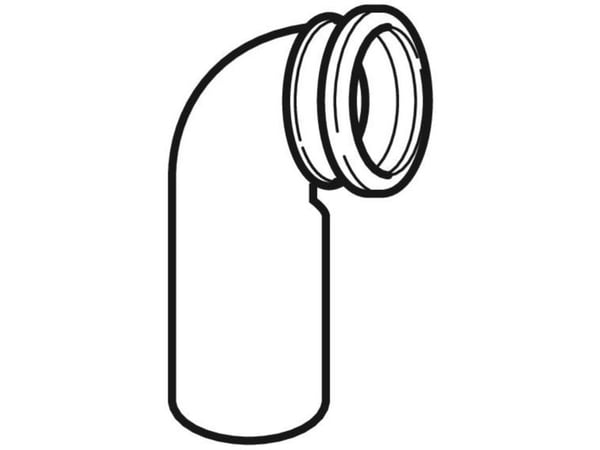90 mm x 90° Vægklosetbøjning Geberit