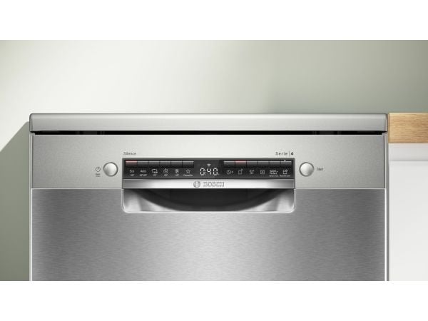 Bosch Serie 4 SMS4HMI07E, Frittstående, Full størrelse (60 cm), Rustfritt stål, Sølv, Berøringskontroll, 1,75 m