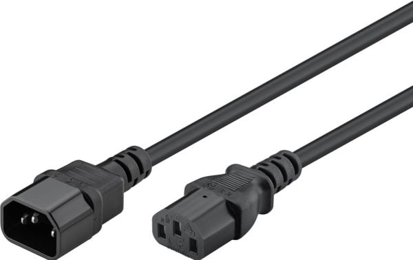 Goobay IEC-förlängning, 1,8 m, svart (59570)