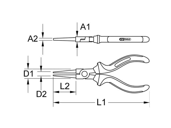 KS Tools 962.0625, Beryllium, Koppar, 160 mm