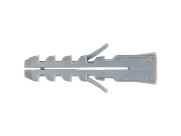 Fischer S 8 DP, Väggplugg, Tegel, Betong, Nylon, Nylon, Grå, 8 mm