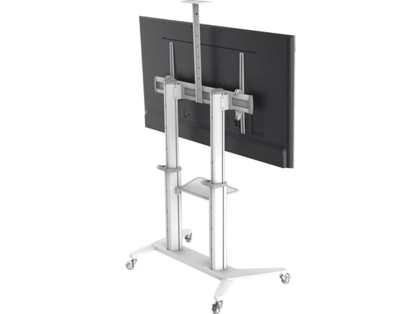 TECHly - Vagn - för TV - ultra-modern - aluminium, stål, plast - klarvit - skärmstorlek: 70"-120"