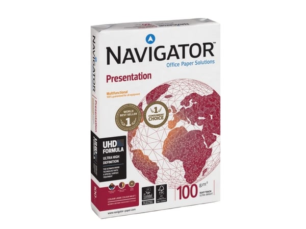 Navigator PRESENTATION A4, Universal, A4 (210x297 mm), 500 ark, 100 g/m2, Vit, ISO 9001, ISO 9706, ISO 9708, ISO 14001 Navigator PRESENTATION A4, Universal, A4 (210x297 mm), 500 ark, 100 g/m2, Vit, ISO 9001, ISO 9706, ISO 9708, ISO 14001