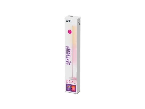 WiZ Stolpeformet gulvbelysning, Smartgulvbelysning, Wi-Fi/Bluetooth, Hvit, Wi-Fi 4 (802.11n), 802.11b, 802.11g, LED, Plast