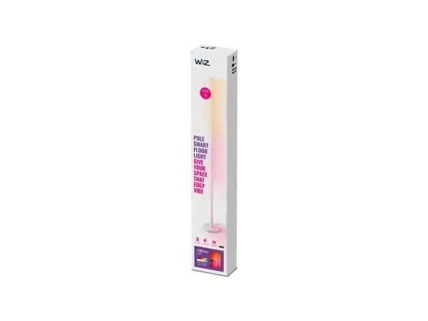 WiZ Stolpeformet gulvbelysning, Smartgulvbelysning, Wi-Fi/Bluetooth, Hvit, Wi-Fi 4 (802.11n), 802.11b, 802.11g, LED, Plast