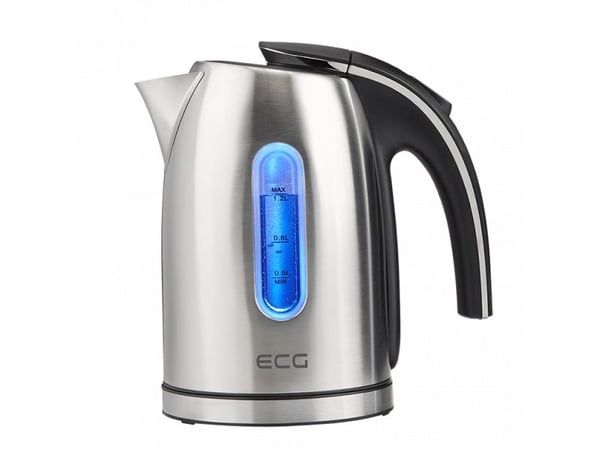 ECG RK 1240, 1,2 l, 1630 W, Rostfritt stål, Vattennivå indikator, Sladdlös, Filtrering ECG RK 1240, 1,2 l, 1630 W, Rostfritt stål, Vattennivå indikator, Sladdlös, Filtrering