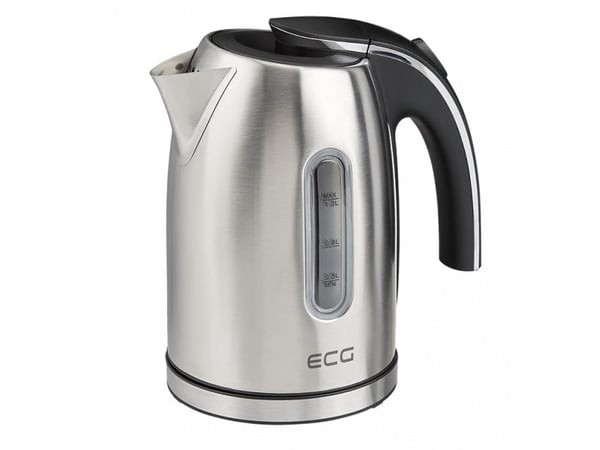 ECG RK 1240, 1,2 l, 1630 W, Rostfritt stål, Vattennivå indikator, Sladdlös, Filtrering