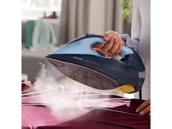 Philips 7000 series DST7041/20, Kuiva- & höyrysilitysrauta, SteamGlide Elite -pohjalevy, 2 m, 250 g/min, Sininen, 50 g/min