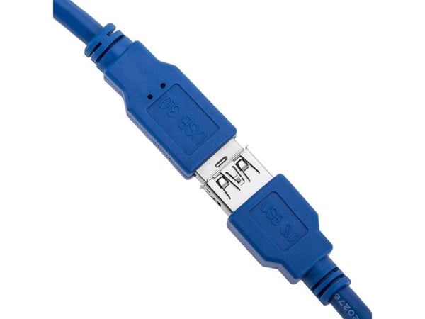 Techly 3.0m USB 3.0 A M/F, 3 m, USB A, USB A, USB 3.2 Gen 1 (3.1 Gen 1), Hankjønn/hunkjønn, Blå