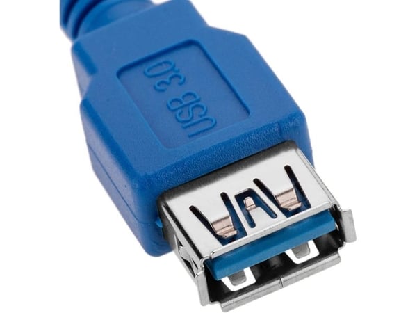 Techly 3.0m USB 3.0 A M/F, 3 m, USB A, USB A, USB 3.2 Gen 1 (3.1 Gen 1), Hankjønn/hunkjønn, Blå