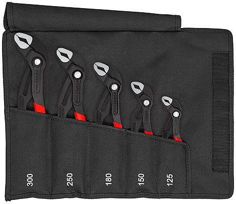 KNIPEX Cobra - Tongue and groove pliers set - 5 deler - inn folding bag
