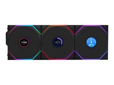 Lian Li UNI FAN TL Wireless LCD Reverse, 3 pack, Black - 120mm