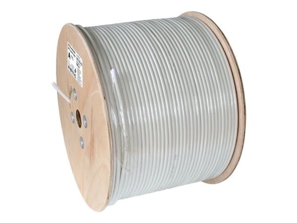 AXING premium-line SKB 395-03 - Bulkkabel - 500 m - tredubbelt skärmad koaxial - vit - inomhus