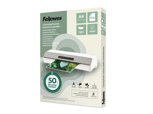 Fellowes - 100-pack - matt - lamineringsfickor Fellowes - 100-pack - matt - lamineringsfickor