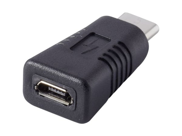 Renkforce RF-4381086, USB Type-C, Micro USB Type-B, Svart