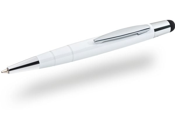 WEDO stylus 2in1 Pioneer Mini, høyglans, hvit Touch-penn for smarttelefoner, iPad og nettbrett, for presis - 1 stk (261 15000)