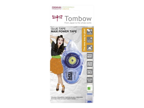 Tombow PN-IP, Sininen, Läpinäkyvä, Valkoinen, 16 m, 8,4 mm, Pahvi, Lasi, Paperi, 1 kpl, Happo