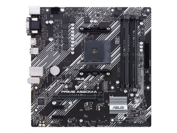 ASUS PRIME A520M-A II/CSM - Moderkort - micro ATX - Socket AM4 - AMD A520 Chipuppsättning - USB 3.2 Gen 1 - Gigabit LAN - inbyggda grafiken (CPU kr...