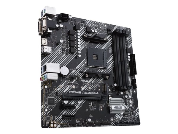 ASUS PRIME A520M-A II/CSM - Moderkort - micro ATX - Socket AM4 - AMD A520 Chipuppsättning - USB 3.2 Gen 1 - Gigabit LAN - inbyggda grafiken (CPU kr...