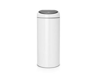 Brabantia Touch Bin New - Søppelbøtte - skyvelokk - 30 L - håndtak - hvit