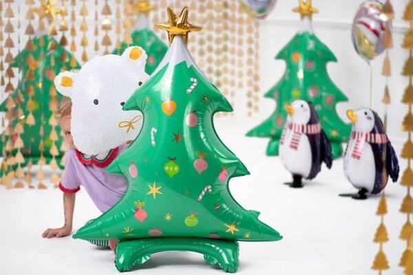 PartyDeco FB114, Lekeballong, Folie, Flerfarget, Bilde, Julaften, Universell