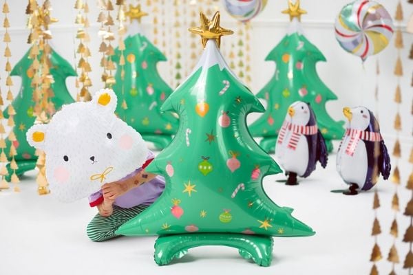 PartyDeco FB114, Lekeballong, Folie, Flerfarget, Bilde, Julaften, Universell