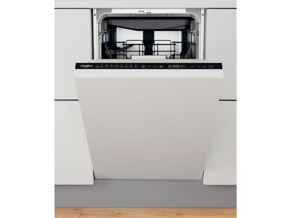 Whirlpool WSIP 4O33 PFE, Fullstendig innebygget, Slimline (45 cm), Svart, Svart, Berøringskontroll, 1,3 m