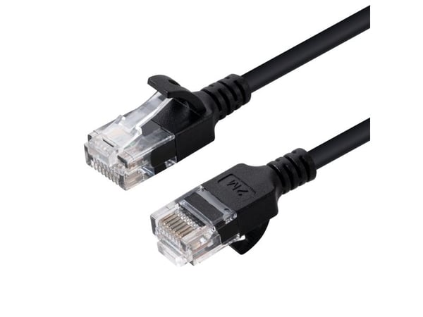 MicroConnect U/UTP CAT6A Slim 1,5 m svart