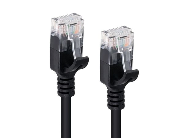 MicroConnect U/UTP CAT6A Slim 1,5 m svart