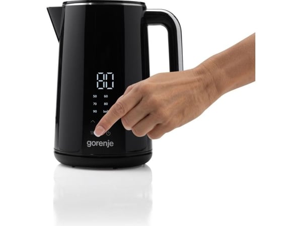 Gorenje K17DWD, 1,7 L, 2200 W, Musta, Säädettävä termostaatti, Ylikuumenemissuoja, Johdoton