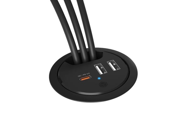 ICY BOX IB-HUB1407 - Hubb - 2 x USB + 1 x USB-C - skrivbordsmodell