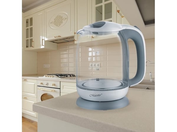 Feel Maestro MR-056-GREY, 1,7 L, 2200 W, Harmaa, Lasi, Veden tason ilmaisin, Ylikuumenemissuoja